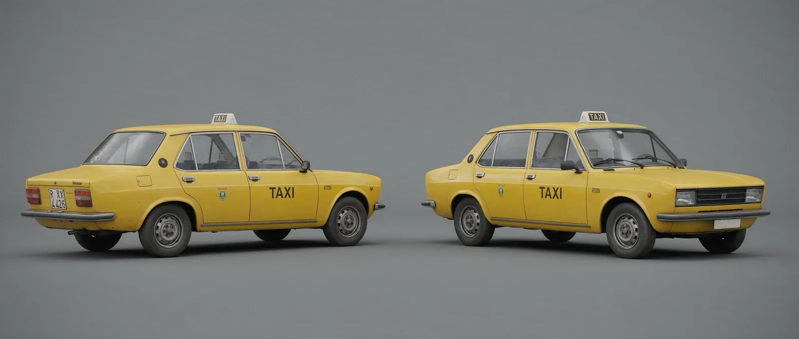 Seedance 2.5 reference — retro yellow taxi